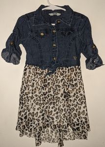 Guess Denim and Cheetah Dress